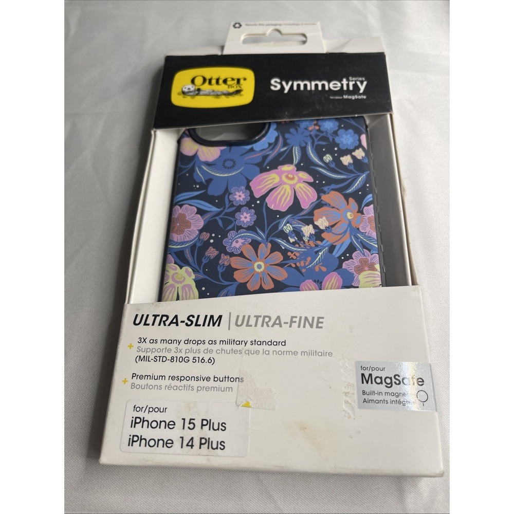 New OtterBox Symmetry Series for MagSafe Case iPhone 15 Plus 14 Plus Floral